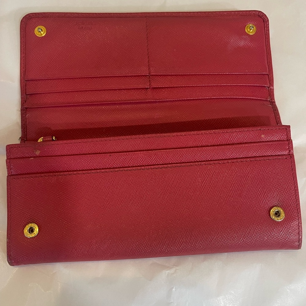 Prada Pink Saffiano Leather Wallet with COA - Picture 5 of 11